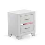Ensemble de chambre à coucher East West Furniture Pandora en bois, avec cadre de lit queen, finition blanche (option pièces)