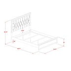 Ensemble de chambre à coucher East West Furniture Pandora en bois, avec cadre de lit queen, finition blanche (option pièces)