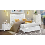 Ensemble de chambre à coucher East West Furniture Pandora en bois, avec cadre de lit queen, finition blanche (option pièces)