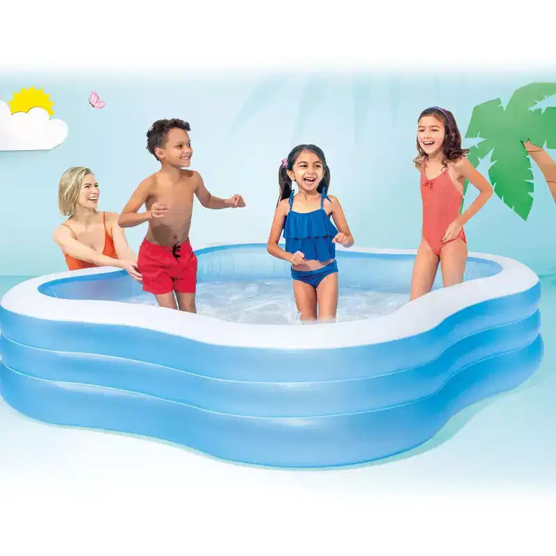 Intex 57495EP Piscine familiale Swim Center 90 x 90 x 22 cm, coloris assortis