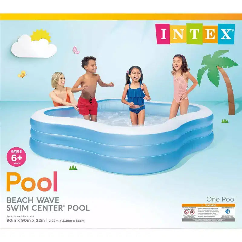 Intex 57495EP Piscine familiale Swim Center 90 x 90 x 22 cm, coloris assortis