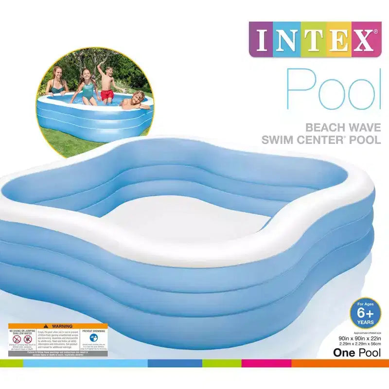 Intex 57495EP Piscine familiale Swim Center 90 x 90 x 22 cm, coloris assortis