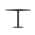 Plateau de table stratifié carré avec base de table ronde de 18 po de hauteur - 30 po L x 30 po P x 31,125 po H