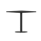 Plateau de table stratifié carré avec base de table ronde de 18 po de hauteur - 30 po L x 30 po P x 31,125 po H