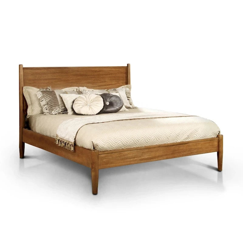 Ensemble de chambre à coucher 3 pièces en chêne massif de style moderne du milieu du siècle Fopp, par Furniture of America