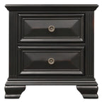 Ensemble de chambre à coucher traditionnel 6 pièces Roundhill Furniture Renova Vintage en bois noir