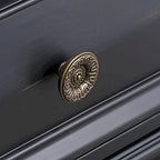 Ensemble de chambre à coucher traditionnel 6 pièces Roundhill Furniture Renova Vintage en bois noir