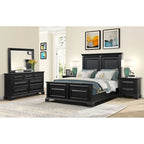 Ensemble de chambre à coucher traditionnel 6 pièces Roundhill Furniture Renova Vintage en bois noir