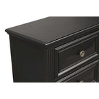 Ensemble de chambre à coucher traditionnel 6 pièces Roundhill Furniture Renova Vintage en bois noir