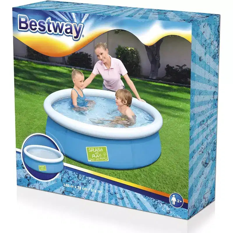 Bestway Fast Set Piscine hors-sol pour enfants 5 x 15 57241E, bleue