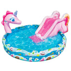 Banzai Spray 'N Splash 78 x 60 x 32 Unicorn Inflatable Pool