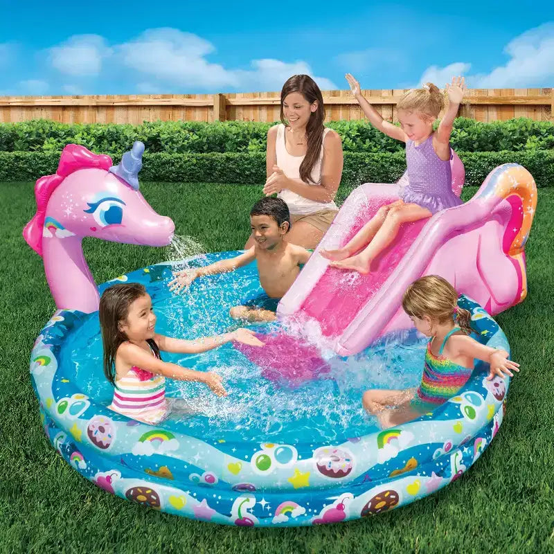 Piscine gonflable Licorne Banzai Spray 'N Splash 78 x 60 x 32