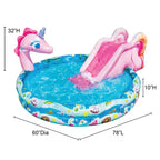 Piscine gonflable Licorne Banzai Spray 'N Splash 78 x 60 x 32