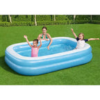 H2OGO! Piscine familiale rectangulaire bleue 2,62 m Piscine gonflable d'extérieur