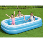 H2OGO! Piscine familiale rectangulaire bleue 2,62 m Piscine gonflable d'extérieur