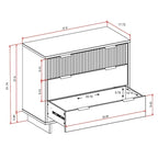 Ensemble commode et table de chevet standard Manhattan Comfort Granville 2 pièces en bois massif moderne
