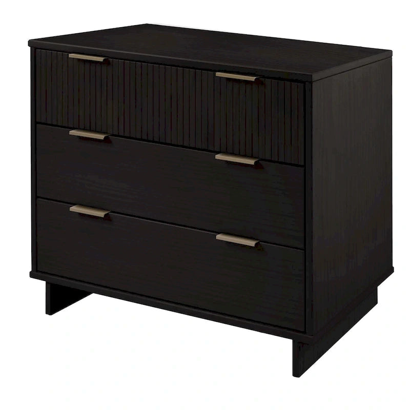 Ensemble commode et table de chevet standard Manhattan Comfort Granville 2 pièces en bois massif moderne