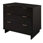 Ensemble commode et table de chevet standard Manhattan Comfort Granville 2 pièces en bois massif moderne