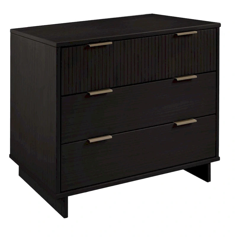 Ensemble commode et table de chevet standard Manhattan Comfort Granville 2 pièces en bois massif moderne