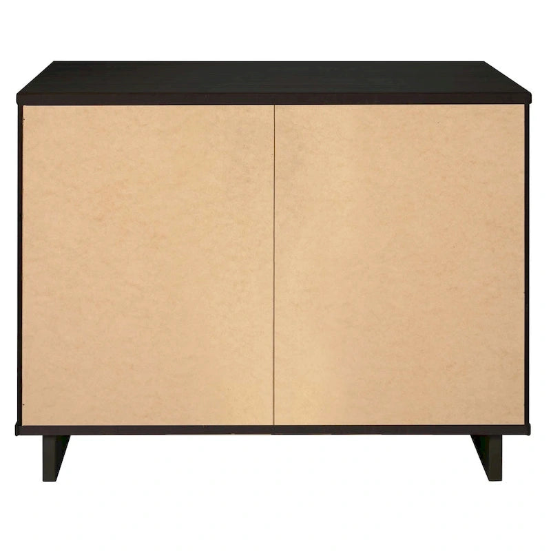 Ensemble commode et table de chevet standard Manhattan Comfort Granville 2 pièces en bois massif moderne