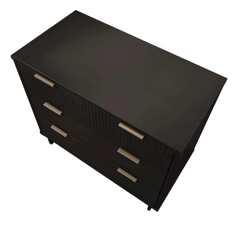 Ensemble commode et table de chevet standard Manhattan Comfort Granville 2 pièces en bois massif moderne