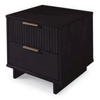 Ensemble commode et table de chevet standard Manhattan Comfort Granville 2 pièces en bois massif moderne
