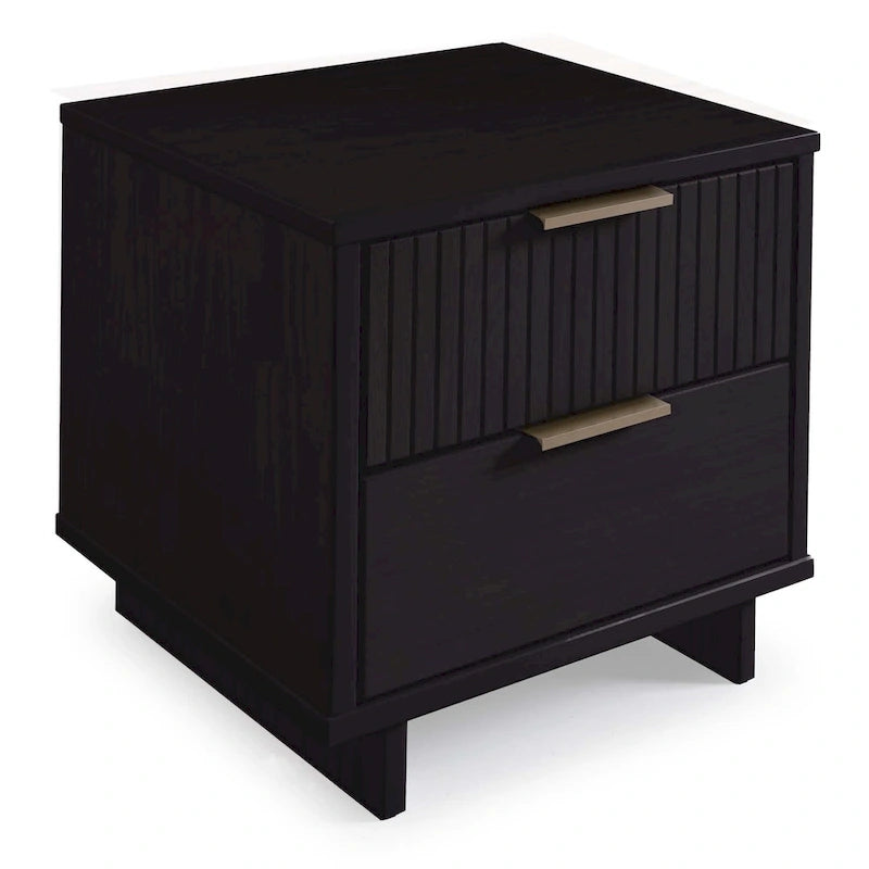 Ensemble commode et table de chevet standard Manhattan Comfort Granville 2 pièces en bois massif moderne