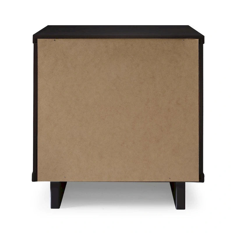 Ensemble commode et table de chevet standard Manhattan Comfort Granville 2 pièces en bois massif moderne