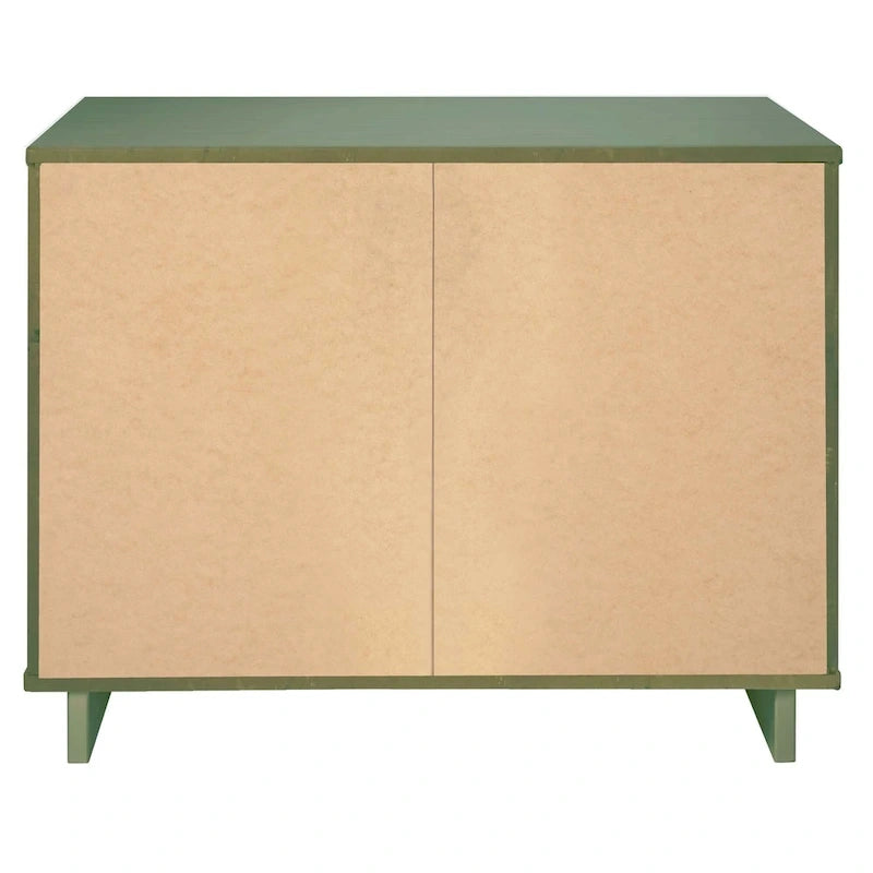 Ensemble commode et table de chevet standard Manhattan Comfort Granville 2 pièces en bois massif moderne