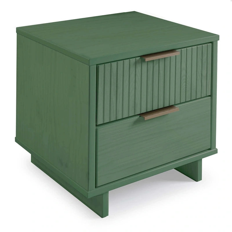 Ensemble commode et table de chevet standard Manhattan Comfort Granville 2 pièces en bois massif moderne