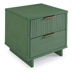 Ensemble commode et table de chevet standard Manhattan Comfort Granville 2 pièces en bois massif moderne