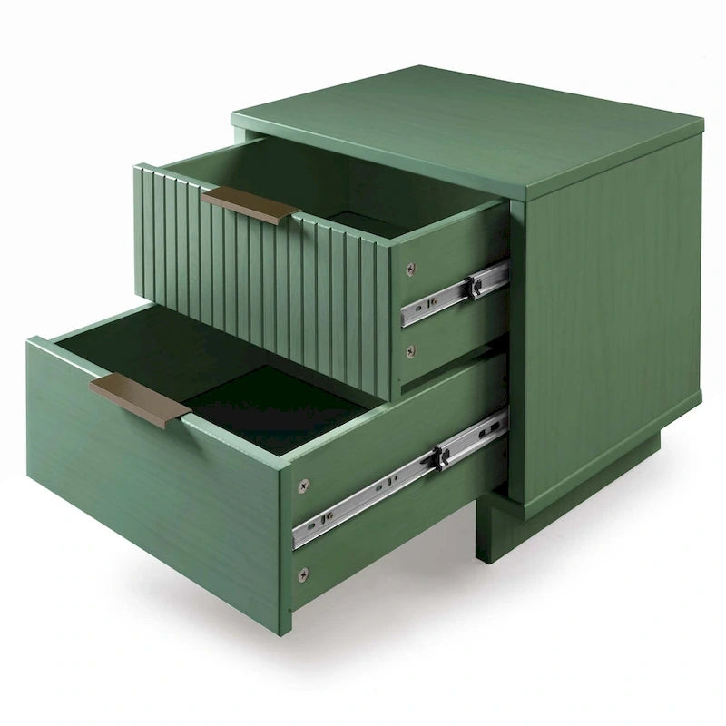 Ensemble commode et table de chevet standard Manhattan Comfort Granville 2 pièces en bois massif moderne