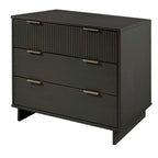Ensemble commode et table de chevet standard Manhattan Comfort Granville 2 pièces en bois massif moderne