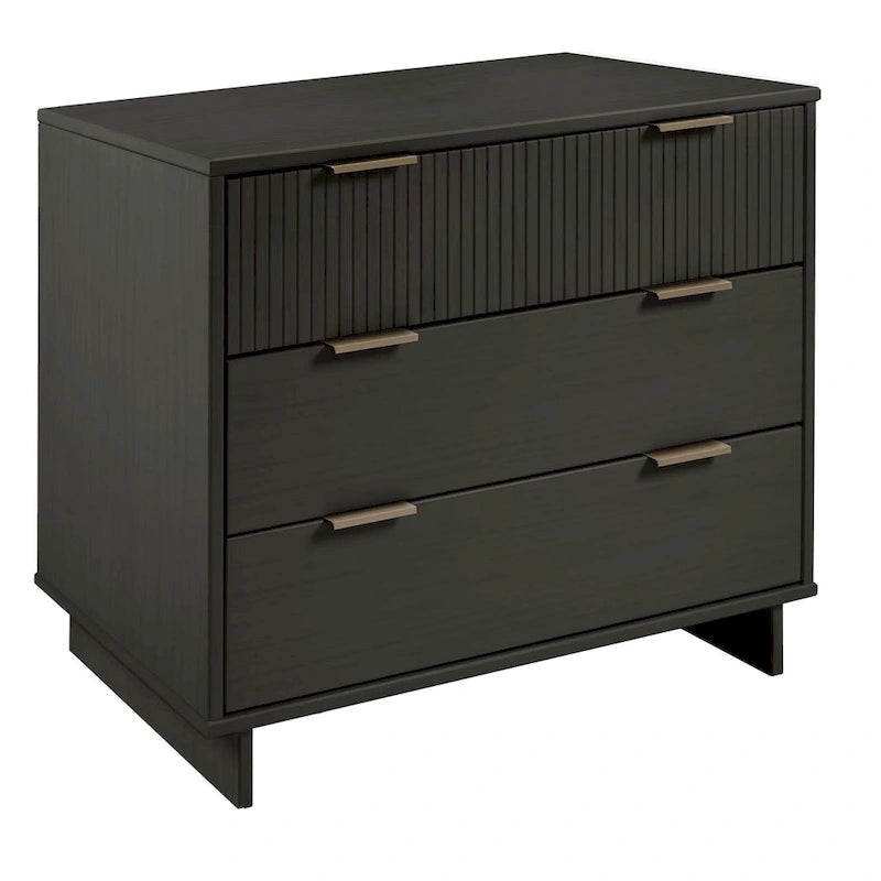 Ensemble commode et table de chevet standard Manhattan Comfort Granville 2 pièces en bois massif moderne