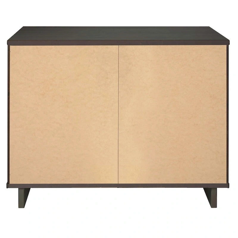 Ensemble commode et table de chevet standard Manhattan Comfort Granville 2 pièces en bois massif moderne