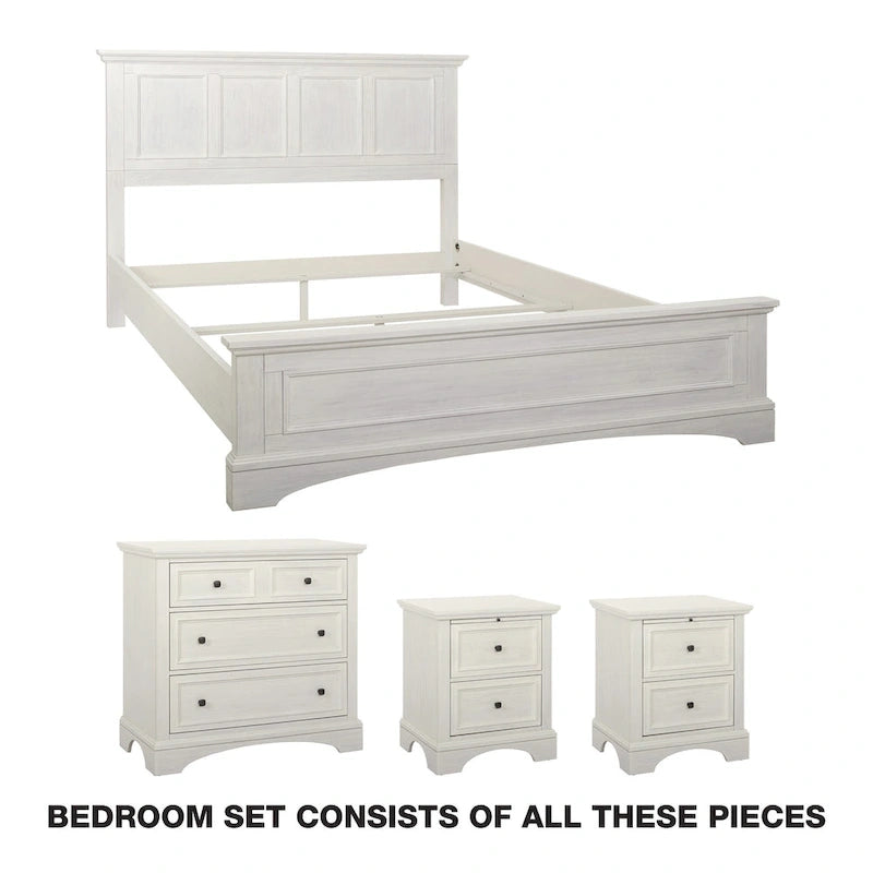 Ensemble de chambre à coucher Farmhouse Basics Queen 4 pièces