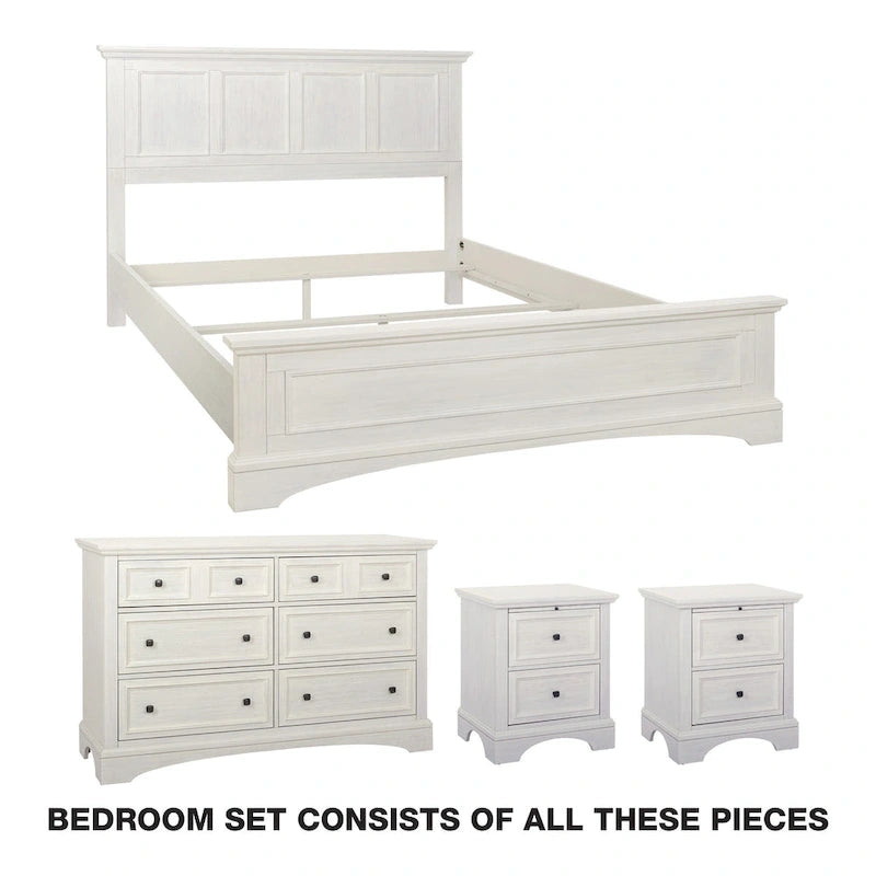 Ensemble de chambre à coucher Farmhouse Basics Queen 4 pièces