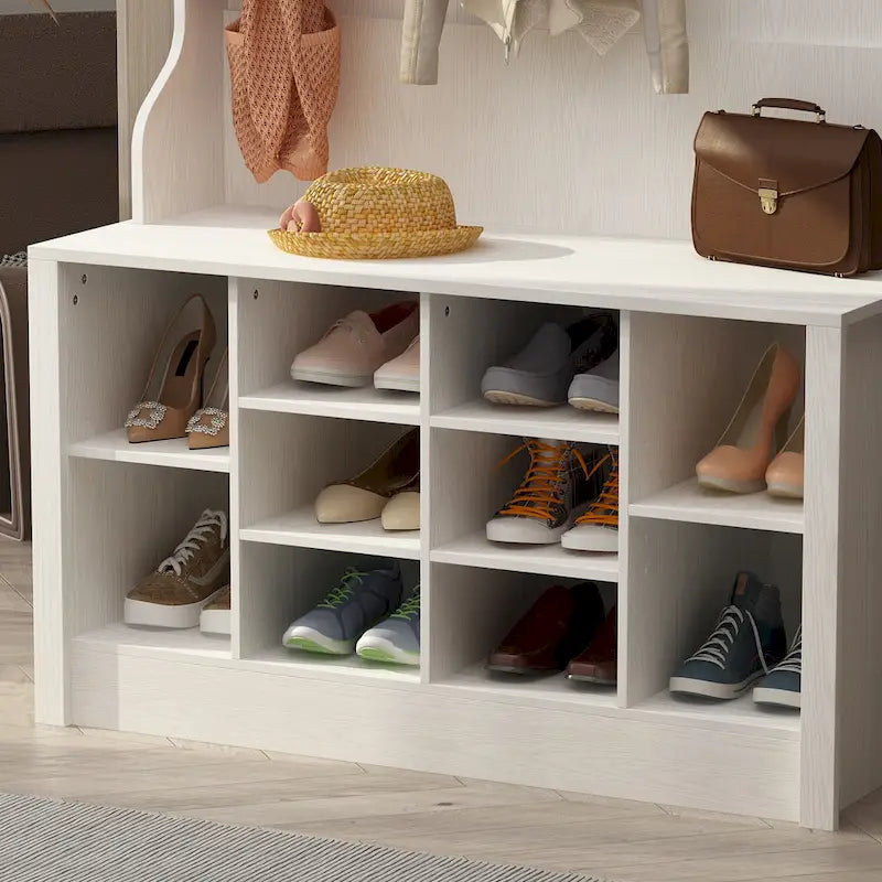 Porte-manteau, banc à chaussures, meuble d'appoint, entrée, salon