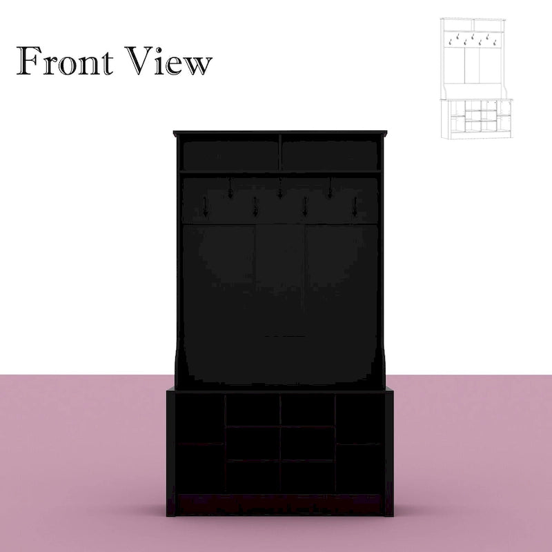 Porte-manteau, banc à chaussures, meuble d'appoint, entrée, salon