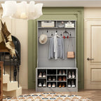Porte-manteau, banc à chaussures, meuble d'appoint, entrée, salon