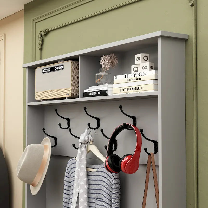 Porte-manteau, banc à chaussures, meuble d'appoint, entrée, salon