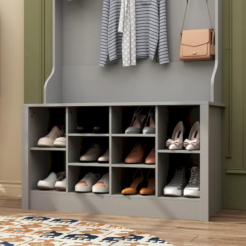 Porte-manteau, banc à chaussures, meuble d'appoint, entrée, salon