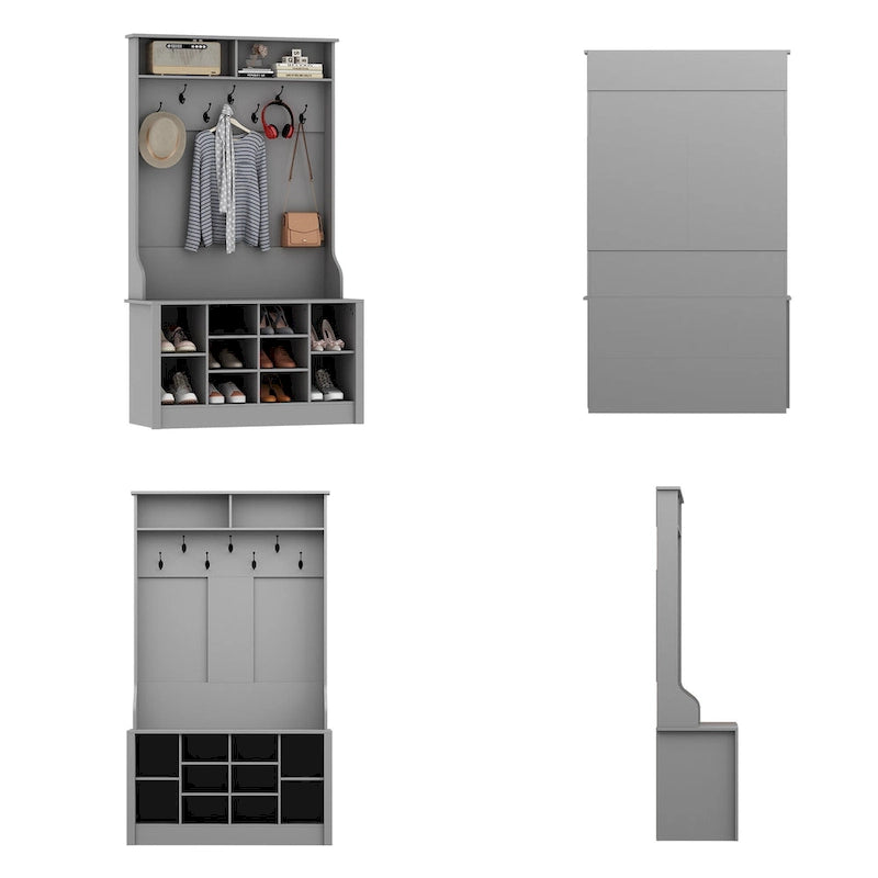 Porte-manteau, banc à chaussures, meuble d'appoint, entrée, salon