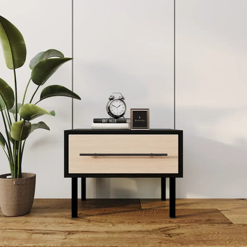 Ensemble de chambre à coucher en bois 4 pièces CraftPorch style milieu du siècle