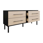 Ensemble de chambre à coucher en bois 4 pièces CraftPorch style milieu du siècle