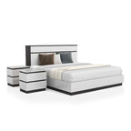 Ensemble de chambre à coucher 3 pièces Conjira en bois blanc moderne (USB) par Furniture of America