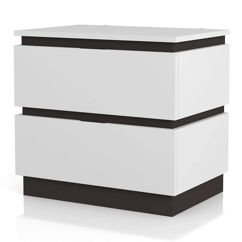 Ensemble de chambre à coucher 3 pièces Conjira en bois blanc moderne (USB) par Furniture of America