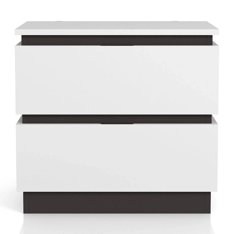 Ensemble de chambre à coucher 3 pièces Conjira en bois blanc moderne (USB) par Furniture of America