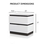 Ensemble de chambre à coucher moderne Conjira en bois blanc, 6 pièces, plateforme (USB) par Furniture of America