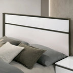 Ensemble de chambre à coucher moderne Conjira en bois blanc, 6 pièces, plateforme (USB) par Furniture of America